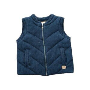 Navy Blue Zara Baby Vest 6-9 months Cotton Pockets